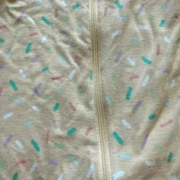 Lark Peach Sprinkle Zippy Bamboo Footie Pajamas Size 6 months - Picture 4 of 5